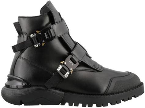 Dior Buckle Military Combat Boot Black Hombre